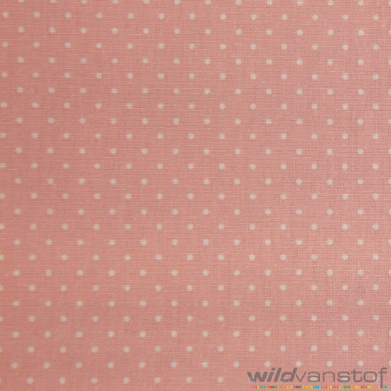 Katoen - lichtroze met witte bol (1mm)