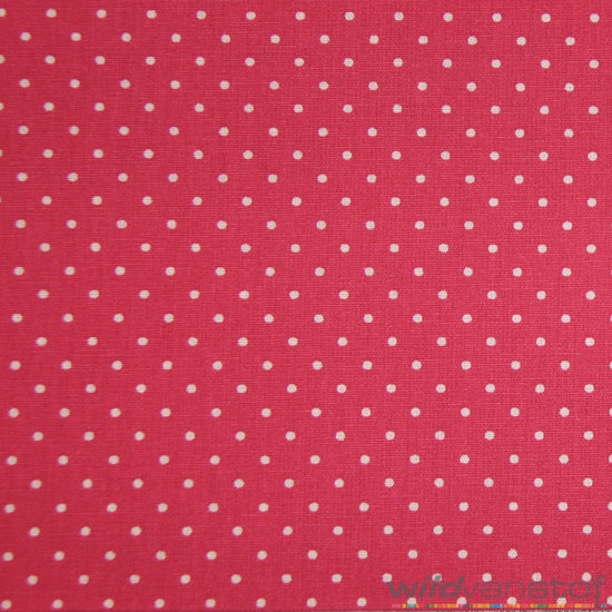 Katoen - fuchsia met witte bol (1mm)