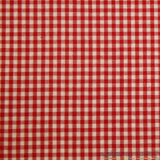 Katoen - vichy ruit rood (3mm)