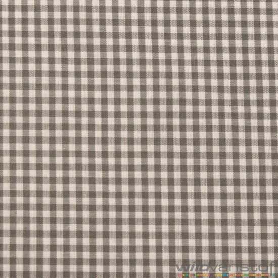 Katoen - vichy ruit grijs (3mm)