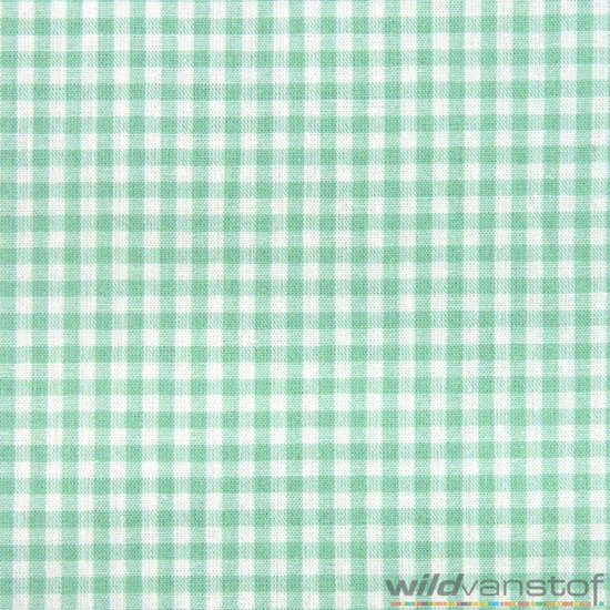 Katoen - vichy ruit munt (3mm)