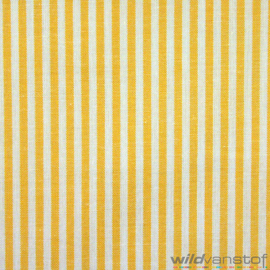 Katoen - strepen geel-wit