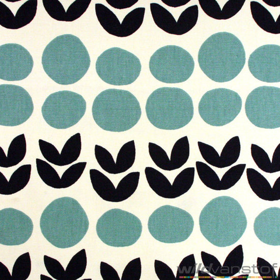 Canvas - Grote bloem bol blauw