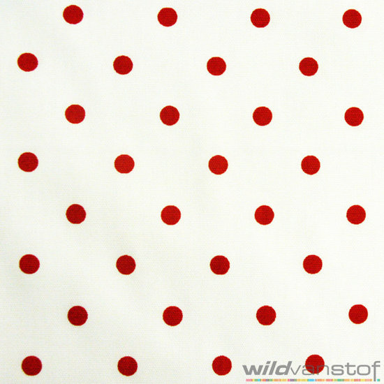 Rode dots op wit