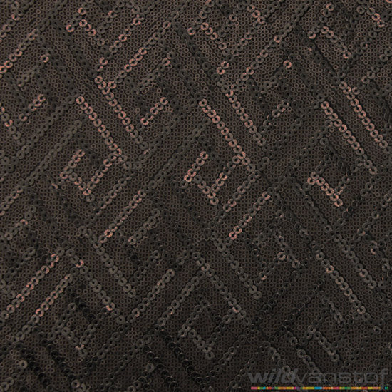 Paillettenstof zwart