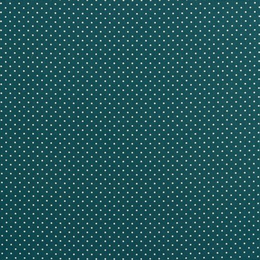 Katoen - petrolgroen met witte bol (1mm)