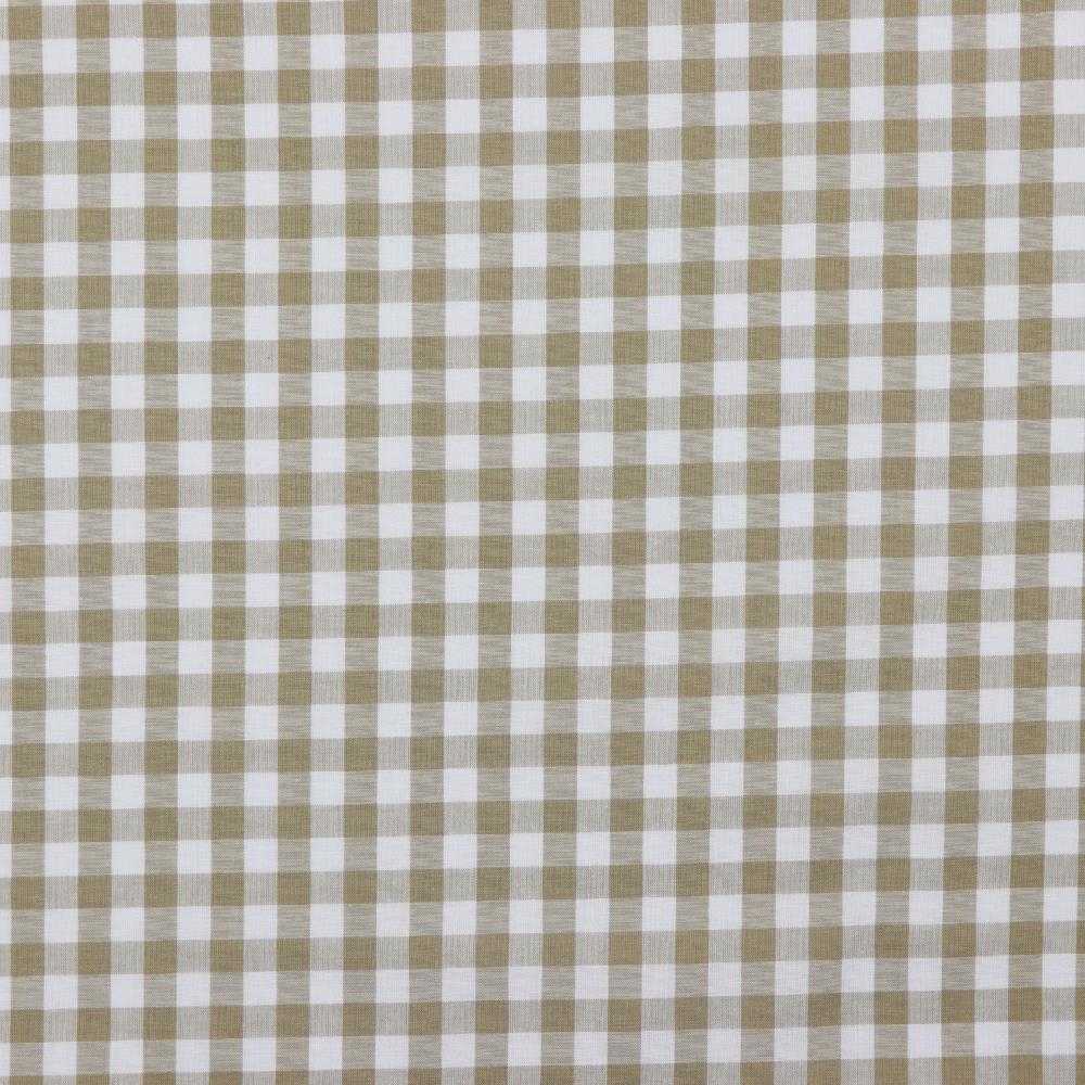 Katoen - vichy ruit beige (10 mm)