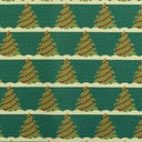 Katoen - Kleine kerstboom op groen