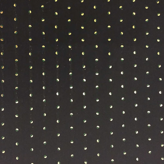 Jurkenstof - Blauw met goud groene stip