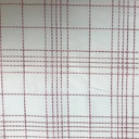 Katoen - Fibremood met bordeau stippellijn