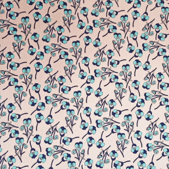 Katoen - liberty bloempjes op lichtroze