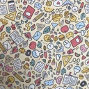 Katoen - Back to school op geel