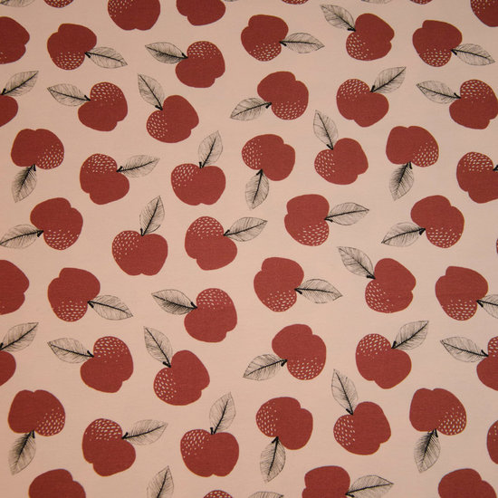 Tricot - bruine appels op roze