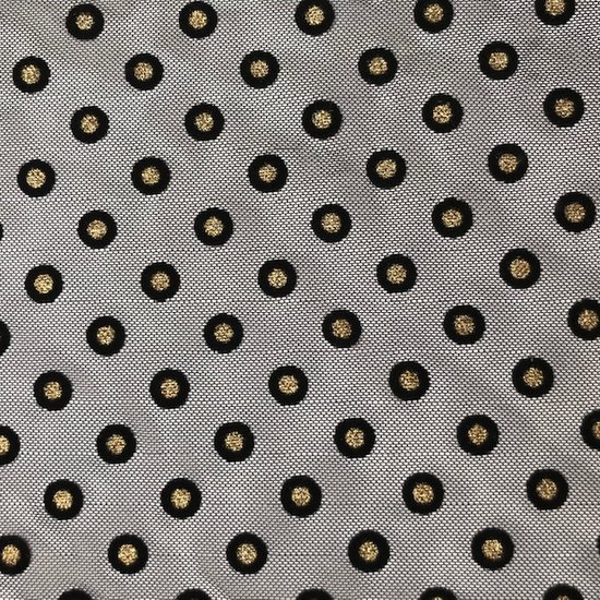 Mesh - Zwart met gouden bol