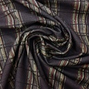 Ribfluweel dun - Glasraam print marineblauw