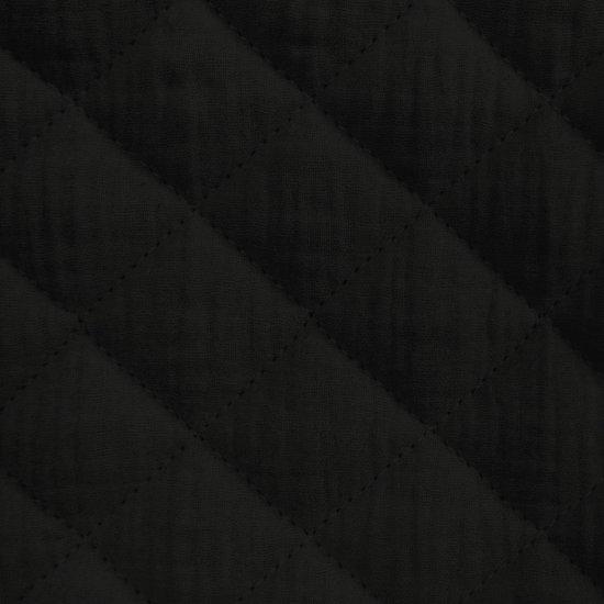 Matelassé gauze - Zwart