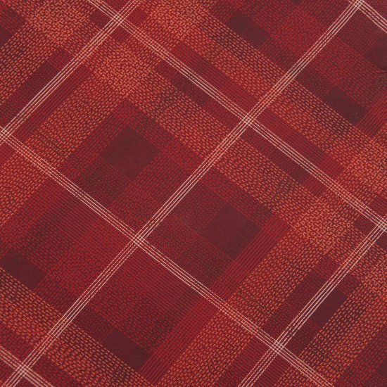 French terry - carreaux stippellijn rood