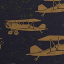 Sweater - Retrovliegtuig op nachtblauw