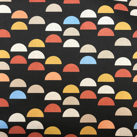 Canvas - Halve bulten op zwart