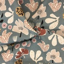 Canvas - Zweedse bloemen op noorsblauw