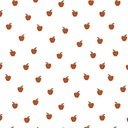 Jersey - Roestbruine appeltjes op wit