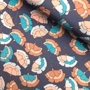 Gebreid - Waaierbloem bruin op paars