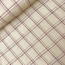 Linnen - Towel raster bordeau