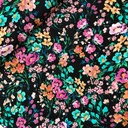 Viscose - kleurenpalet van bloemen op zwart