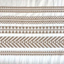 Katoen - Jacquard driehoeklijnen beige