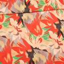 Viscose - Groot palet bloemen oranje tinten
