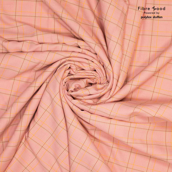 Polyester - Fibremood glencheck roze tinten