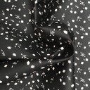 Stretchkatoen - Fibremood mini madeliefje op picque zwart a