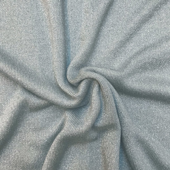 Gebreid - Grijsblauw met zilver