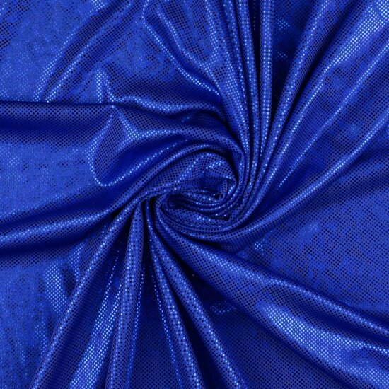 Carnaval - Jersey flakes koningsblauw