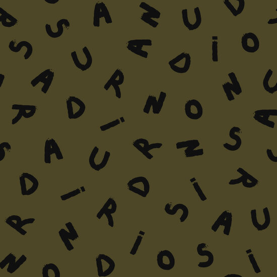 Sweater - letters op kaki