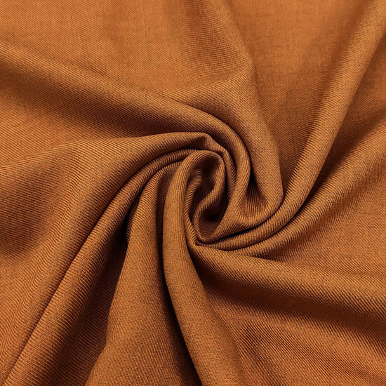 Viscose twill - tabaksbruin melange