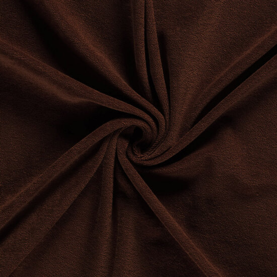 Badstof stretch - donkerbruin 58