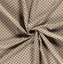 Viscose - Geometrisch blauw kruis op beige