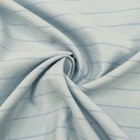 Katoen - Maan lichtblauw met duostreepje