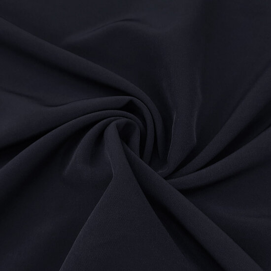Broekstof bertha - effen donkerblauw