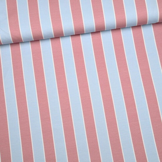French terry - Eva Mouton stripes blue