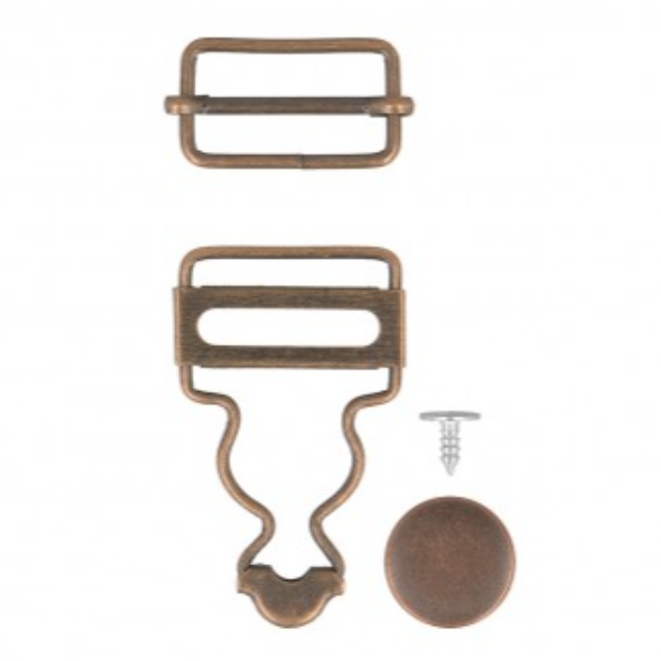 Salopetsluiting 25mm - koper