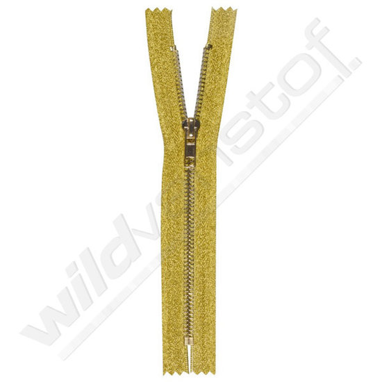 Rits metaal 18cm - Goud