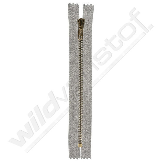 Rits metaal 18cm - Zilver