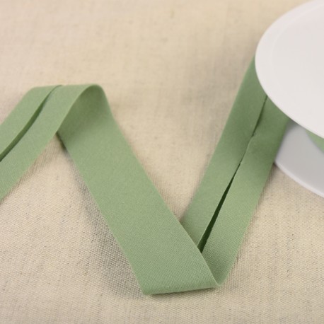 Biais organic 20mm - grijsgroen 58