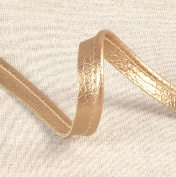 Paspel skai craquele 3mm - goud