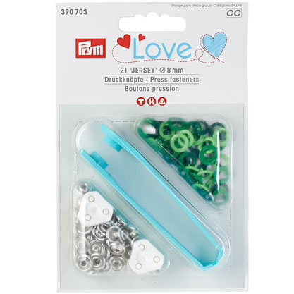 Prym CC - drukknopen jersey 8mm - groen tinten