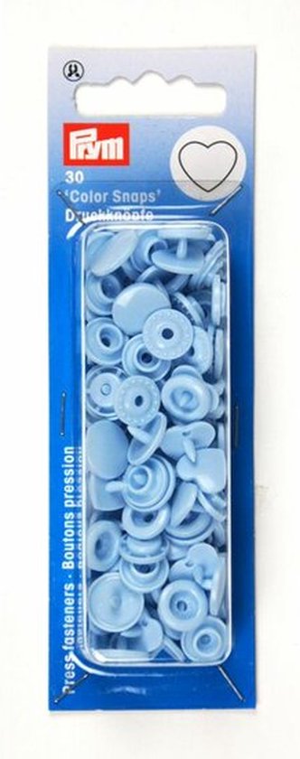 Prym I - kamsnaps hart - lichtblauw