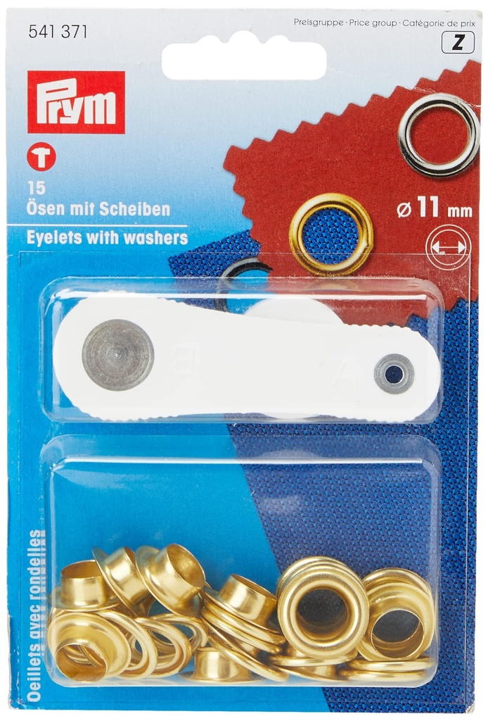 Prym Z - Ringen met schijven 11mm - Goud