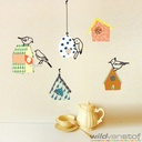 Muursticker vogelkastjes